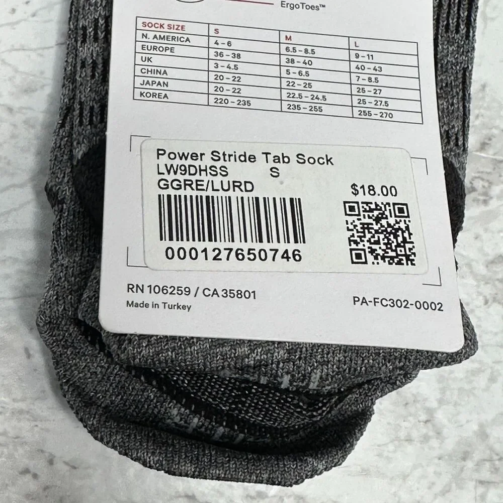 Lululemon Women's Power Stride Tab Socks Small NWT